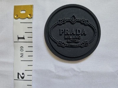 PRADA Milano PVC RUBBER DESIGNER LOGO 3D PATCH...EXTREMELY RARE - Image 1 of 2