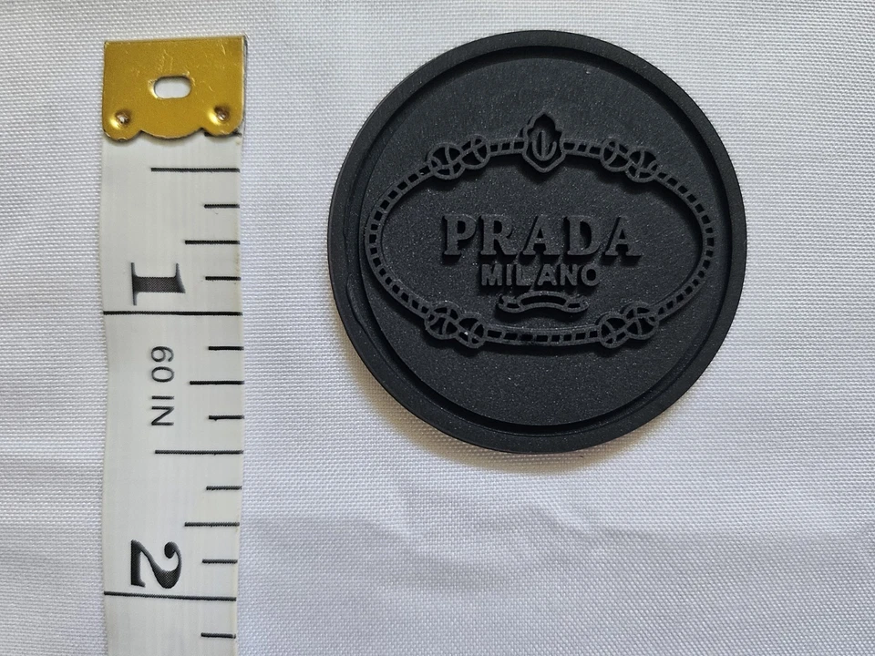 PRADA Milano PVC RUBBER DESIGNER LOGO 3D PATCH...EXTREMELY RARE