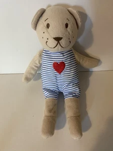 Ikea Fabler Bjorn Blue Stripe Red Heart Teddy Bear 9” Plush Soft Toy  - Bild 1 von 3