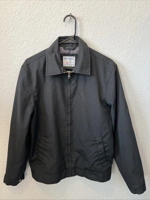 Chaqueta Old Navy 1994 Para Hombre S Lana/Nylon Forro Acolchado Bolsillos Cremallera Completa Negra. #Y Foto 1 de 4