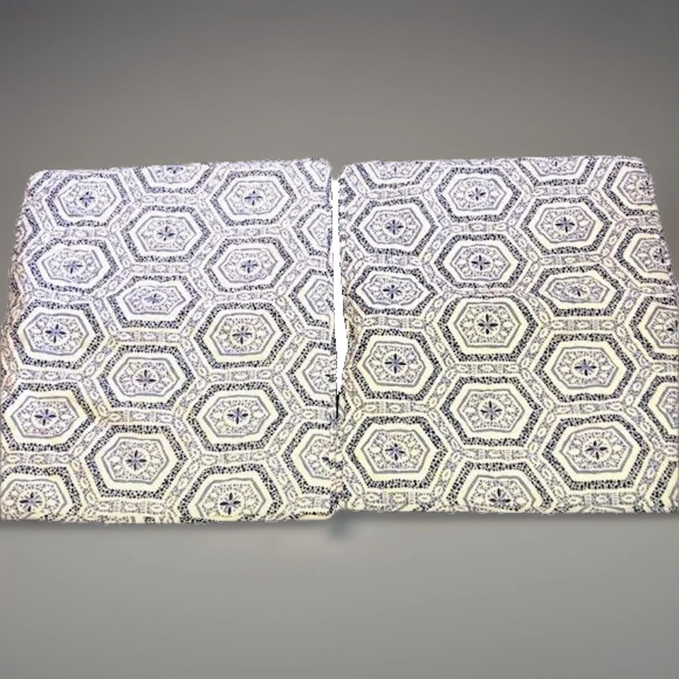 Набор наволочек Nicole Miller Home Quilted Queen (2) синие белые - Изображение 1 из 4