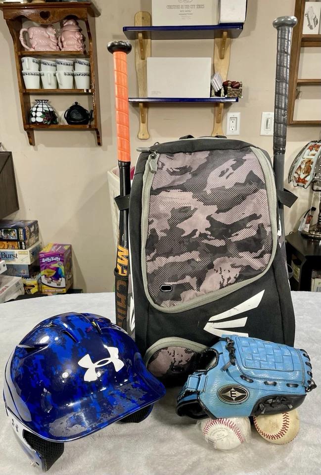 Paquete de equipo de béisbol juvenil, (bolsa, bates, guante, casco) Easton Under Armour Foto 1 de 4