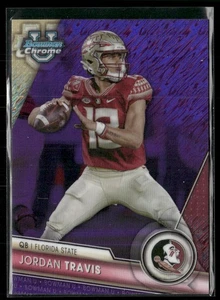 Jordan Travis Purple Shimmer 2023 Bowman U Chrome Seminoles - Picture 1 of 2