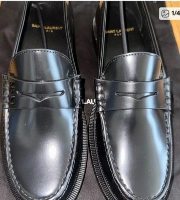 YSL PENNY LOAFERS WOMEN'S 7.5 NEW Orig $1096 - Image 1 of 4