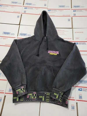 Stranger Things Upside Down Pacsun Sudadera con Capucha Negra Manga Larga Sudadera Para Hombre M Foto 1 de 4