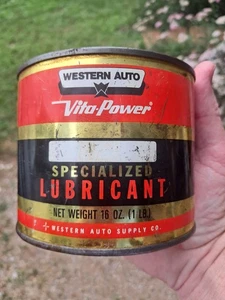 Vintage Western Auto Vita Power Grease  1 Pound Grease Can.  - Picture 1 of 6