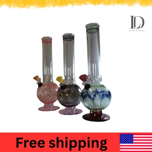 12′′ lokale Wasserpfeife aus mundgeblasenem Glas - klassisches Design mit Schiebeschale außen - Bild 1 von 3