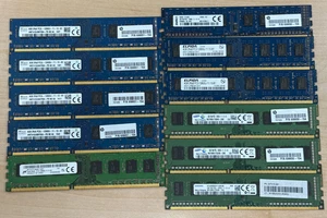 Lot 9x DDR3 RAM 4GB & 8GB Mixed PC3-12800U Hynix Micron Samsung Kingston - Picture 1 of 1