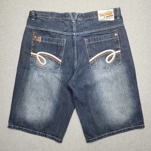Vintage 5ive Jungle Jorts Herren 42 blau Shorts Baggy weites Bein bestickt Y2K - Bild 1 von 10