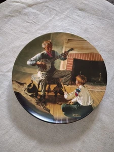 Knowles Collector Plate Norman Rockwell The Banjo Player 1989 W COA - Picture 1 of 9
