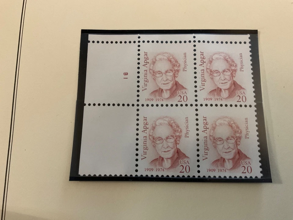 Scott #2179 Virginia Apgar Block of 4 20 cent Stamps - MNH - Image 1 of 1