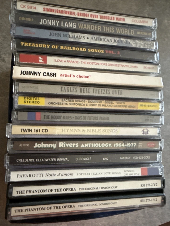 Music CD lot - Various Artist  15 CDs   Eagles.  Cash John  . Williams .  Simon Foto 1 de 1