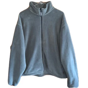 Woolrich Fleece Jacket Full Zip Green 2XL XXL Big - Picture 1 of 8