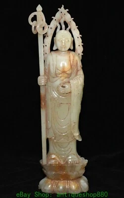 Estatua de Buda Boddhisattva Tang Seng San Zang Dinastía Han de 11,8"" Foto 1 de 4