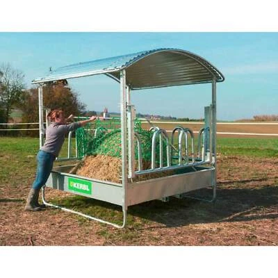 KERBL Heunetz Hobby 2,8 x 2,8m Viereckraufe Heuraufe Heunetztuch Futtersparnetz