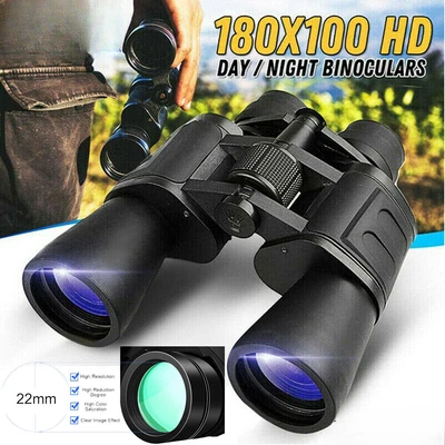 180x100 Military Zoom Powerful Binoculars Day/Low Night Hunting Camping Outdoor - Image 1 of 4