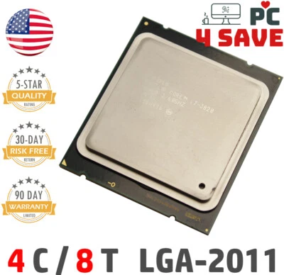 3rd Gen Intel Core i7-3820 3.60GHz (Turbo 3.80GHz) 4-Core 10M LGA-2011 CPU SR0LD - Image 1 of 2