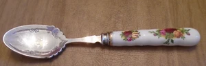 OLD COUNTRY ROSES ROYAL ALBERT SILVRPLATED JAM SPOON VGUC - Picture 1 of 8