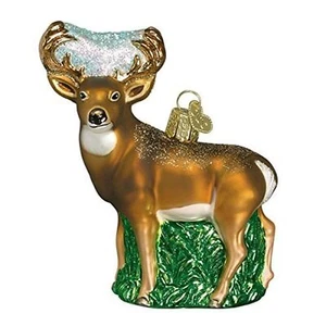 Old World Christmas Glass Blown Ornament, Whitetail Deer (With OWC Gift Box) - Picture 1 of 2