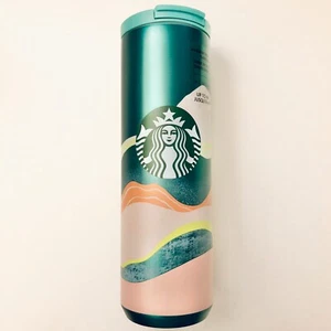 Starbucks Tumbler Metallic Waves SKU Vacuum Insulated Multicolor 16oz NEW - Picture 1 of 8
