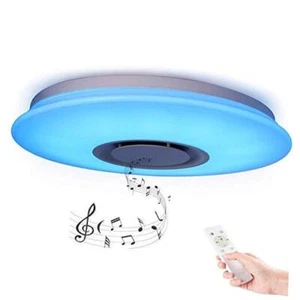 Premium Ceiling Lights with Bluetooth Speaker 19.7 20 inch white Bluetooth - Picture 1 of 8