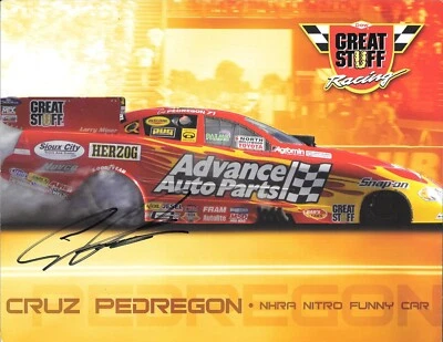 Cruz Pedregon NHRA 亲笔签名 2008 年英雄卡 Nitro 有趣汽车 — 第 1/2 张图片