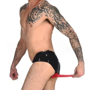 Men's Briefs Shorts Anal Sleeve Pseudo Men Gay Underwear Products Natural Latex - Picture 1 of 3