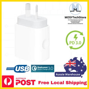 Genuine Apple 20W USB-C Power Adapter for iPhone 15/14/13/12/11 Pro/ iPad Pro - Picture 1 of 4