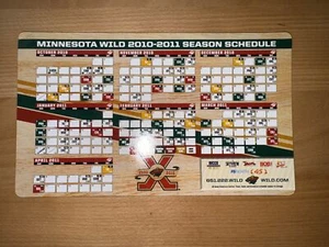 2010-11 MINNESOTA WILD NHL SCHEDULE MAGNET - Bild 1 von 1