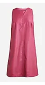 j crew Etuikleid in Fuchsleder dunkelbeere Gr. L sehr weich, ohne Bund - Bild 1 von 4