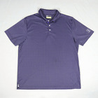 PGA Tour Pro Series  Golf Polo Shirt Men's Size XXL Purple Allover Leaf Print