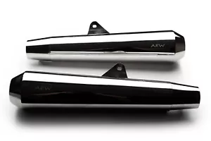 AEW TE103 SS MIRROR POLISHED EXHAUST FIT FOR ROYAL ENFIELD INTERCEPTOR & GT 650 - Picture 1 of 3