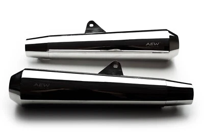 AEW TE103 SS MIRROR POLISHED EXHAUST FIT FOR ROYAL ENFIELD INTERCEPTOR & GT 650 - Image 1 of 3