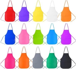 Caydo 15 Pieces Middle Size Kids Painting Apron for Ages 5 to 10, in...  - Picture 1 of 6