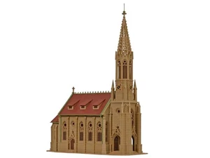 Vollmer H0 43738+43739 Stadtkirche Stuttgart-Berg mit Freitreppe - Bild 1 von 2