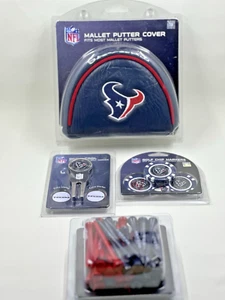 Equipo NFL Houston Texans Mazo Putter Cubierta, Camisetas, Herramienta Divote Marcadores de Chip Nuevo - Imagen 1 de 8