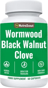 Wormwood Black Walnut and Clove Detox Cleanse for Humans | Gut, Colon & Bowel Gu - Picture 1 of 8