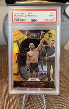2023 Panini Select UFC Muhammad Mokaev RC Concourse Gold 10/10 PSA 9 Mint #21