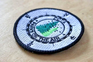 Naszywka POTA - Parks On The Air Oficjalne logo towaru Haftowane Rozmiar 80mm - Zdjęcie 1 z 5