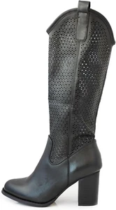Scarpe Donna Stivali Estivi Traforati Primaverili Tacco Comodo G-627 - Foto 1 di 12