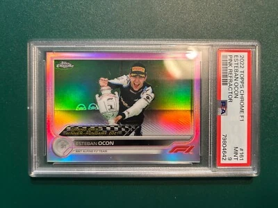 Formula 1 2022 Topps chrome esteban ocon 161 psa 9 pink /75 - Image 1 of 4