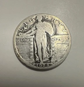 1928 P Standing Liberty Quarter Dollar 25C SCHNELLER VERSAND! - Bild 1 von 13