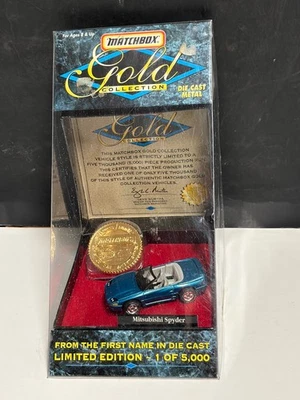 1996 Matchbox Gold Collection 1:64 Mitsubishi Spyder 1 of 5000 w/Collector Coin - Image 1 of 3