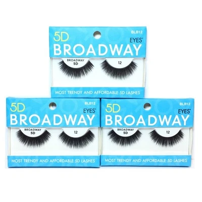 (3 PACK) Broadway 5D pestañas - 12, BLB12 - Imagen 1 de 2