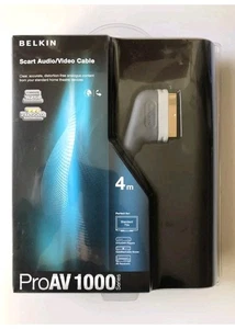Belkin Pro AV1000 Series 24k Gold Standard 475i Resolution SCART Cable 4 Metre - Picture 1 of 3