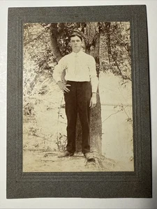 Princeton Arkansas William Kauffman um 1900 Kabinettkarte Foto Mann Baum Vintage - Bild 1 von 17