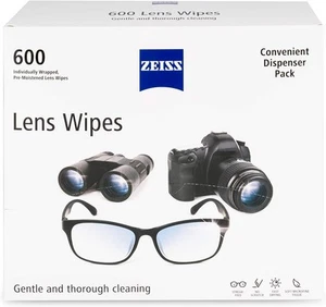 ZEISS Pre-Moistened Lens Cleaning Wipes, 600 600 Count (Pack of 1), White  - Picture 1 of 6