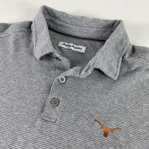 Tommy Bahama Polo Shirt Mens Medium Gray Texas Longhorns University Embroidered - Picture 1 of 11