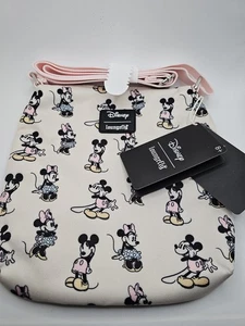 NWT Loungefly Mickey Minnie Mouse Disney Passport Bag Pink Pastels Crossbody - Picture 1 of 5