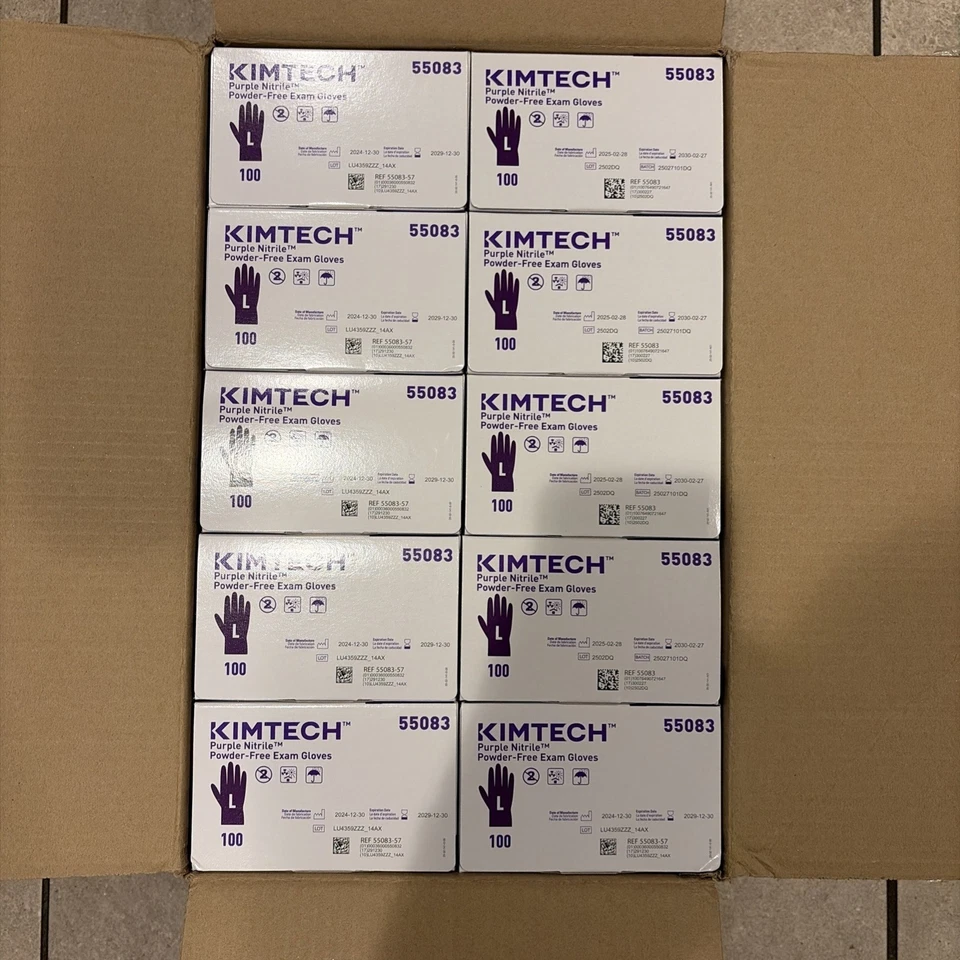Kimtech 55083 Large Purple Nitrile Powder-Free Exam Gloves 1,000 Count - image 1 of 1